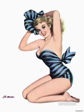 pin up girl nude 004 Oil Paintings
